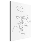 Tableau - Couple in Black and White (1-part) - Romantic Kiss Moment