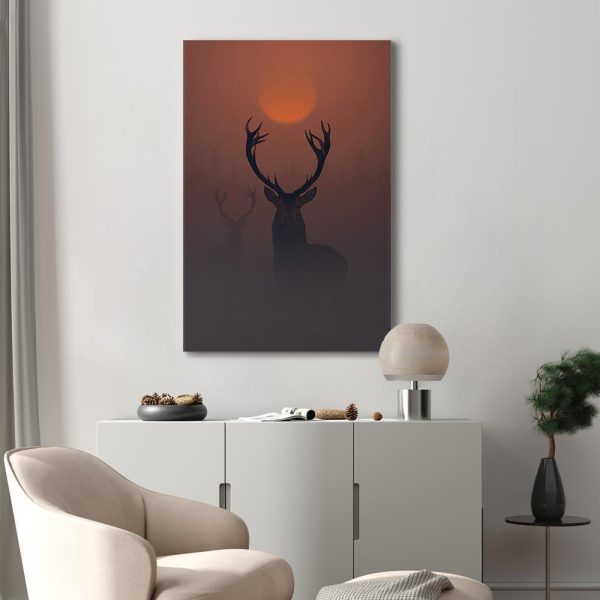 Tableau - Deers in the Fog (1 Part) Vertical