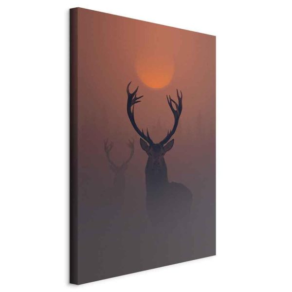 Tableau - Deers in the Fog (1 Part) Vertical Tableau - Deers in the Fog (1 Part) Vertical
