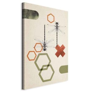 Tableau - Dragonflies and Geometry (1 Part) Vertical