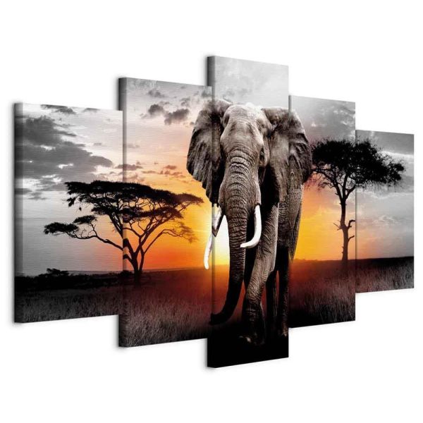 Tableau - Elephant at Sunset Tableau - Elephant at Sunset