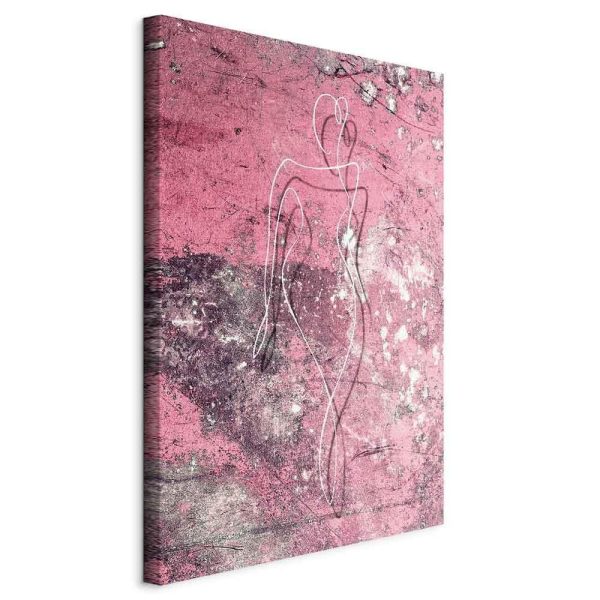 Tableau - Figure on Pink Background (1-part) - Female Silhouette in Marble Tableau - Figure on Pink Background (1-part) - Female Silhouette in Marble