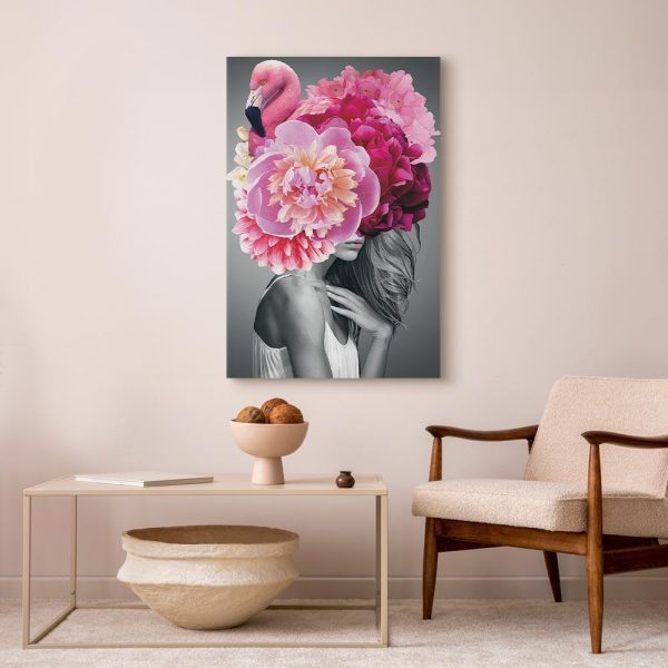 Tableau - Flamingo Girl (1 Part) Vertical