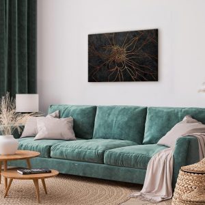 Tableau - Flower in Gold (1 Part) Wide