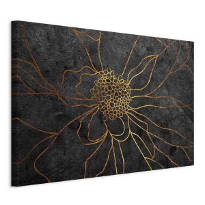 Tableau - Flower in Gold (1 Part) Wide