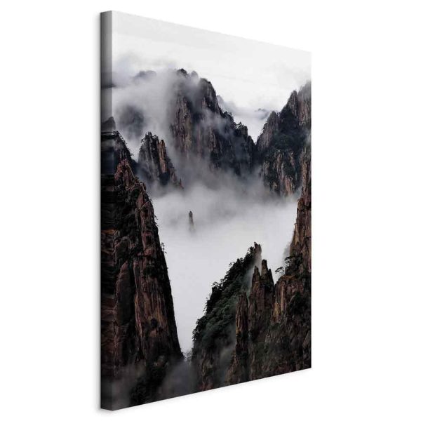 Tableau - Fog Over Huang Shan (1 Part) Vertical Tableau - Fog Over Huang Shan (1 Part) Vertical