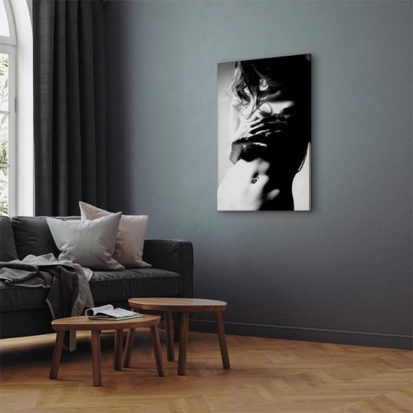 Tableau - Gentleness of Contrast (1-part) - Female Nude in Black and White