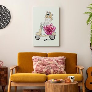 Tableau - Girl on a Scooter (1 Part) Vertical
