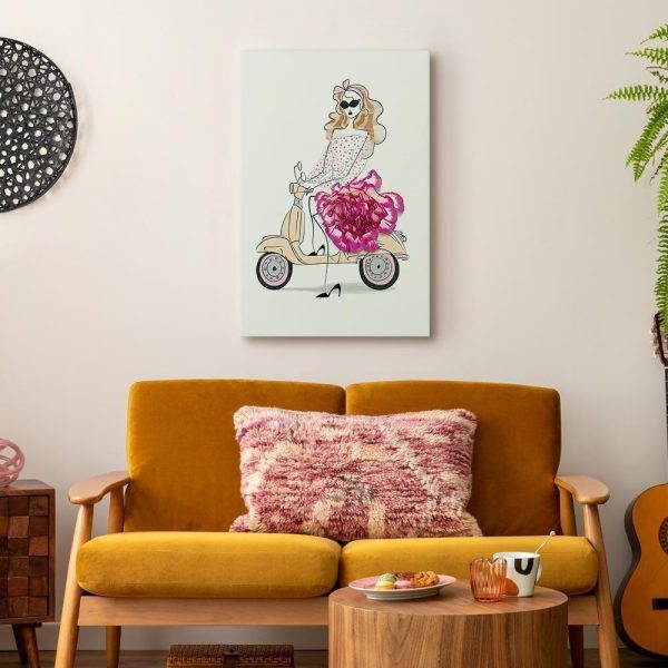 Tableau - Girl on a Scooter (1 Part) Vertical