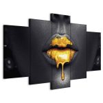 Tableau - Gold Lips (5 Parts) Wide