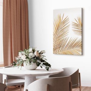 Tableau - Golden Palm Leaves (1 Part) Vertical