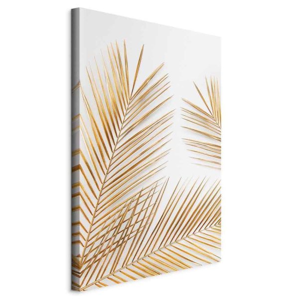 Tableau - Golden Palm Leaves (1 Part) Vertical Tableau - Golden Palm Leaves (1 Part) Vertical