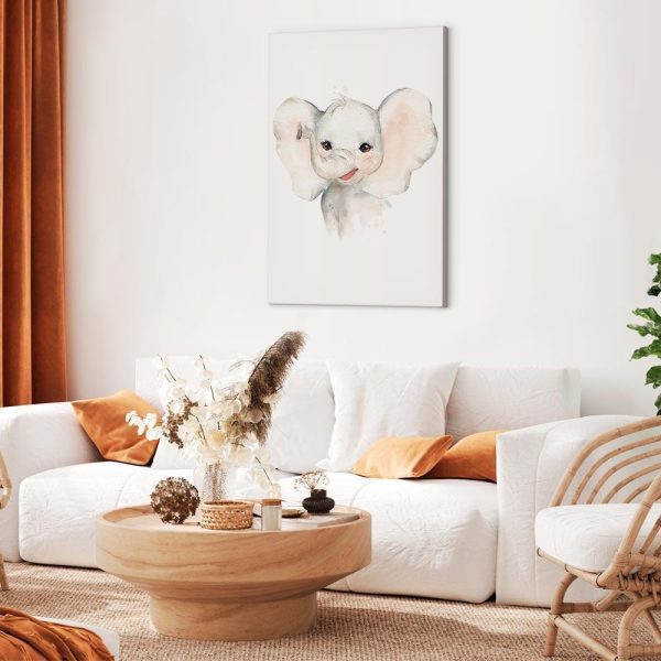 Tableau - Happy Elephant (1 Part) Vertical