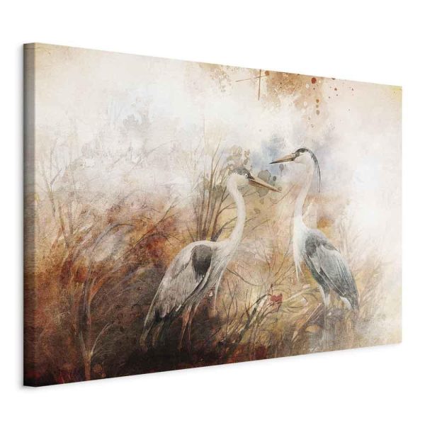 Tableau - Herons on the Hunt (1 Part) Wide Tableau - Herons on the Hunt (1 Part) Wide