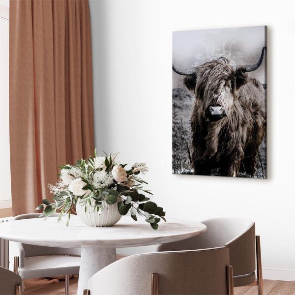 Tableau - Highland Cow in Sepia