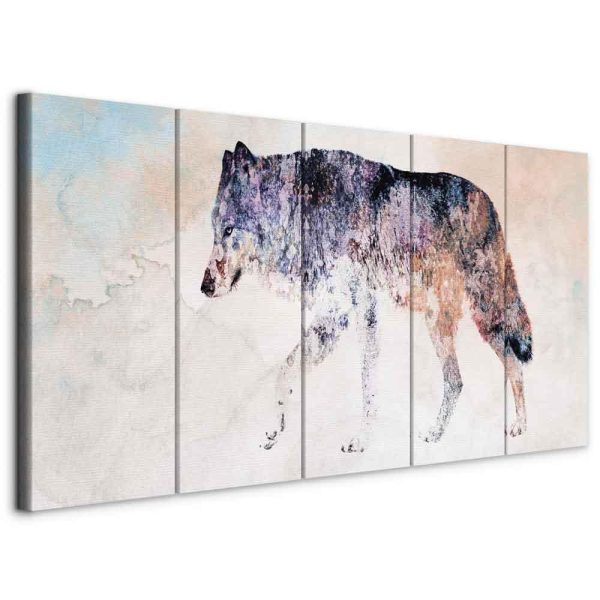 Tableau - Lonely Wolf (5 Parts) Narrow Tableau - Lonely Wolf (5 Parts) Narrow
