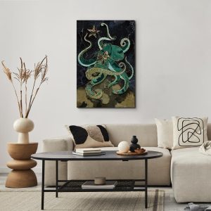 Tableau - Marble Octopus (1 Part) Vertical