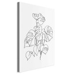Tableau - Monochrome Monstera (1 Part) Vertical