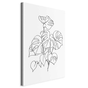 Tableau - Monochrome Monstera (1 Part) Vertical