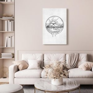 Tableau - Mountain Drawing (1 Part) Vertical