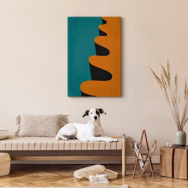 Tableau - Orange Wave (1 Part) Vertical