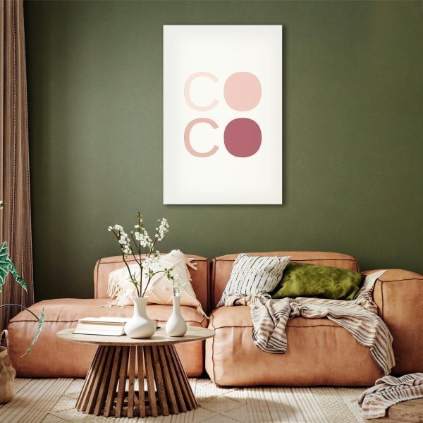 Tableau - Pink Coco (1 Part) Vertical