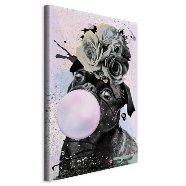 Tableau - Pug With Bubble Gum (1 Part) Vertical Tableau - Pug With Bubble Gum (1 Part) Vertical
