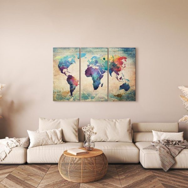 Tableau - Rainbow Map (triptych)