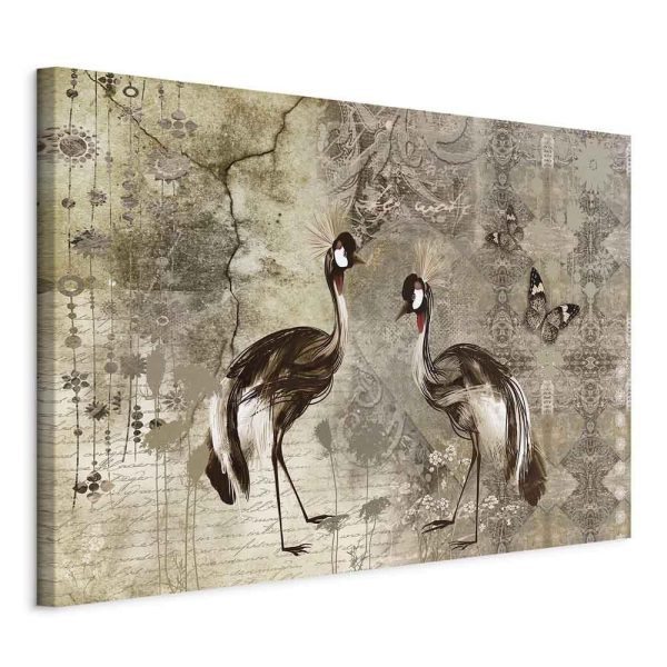 Tableau - Retro Cranes (1 Part) Wide Tableau - Retro Cranes (1 Part) Wide
