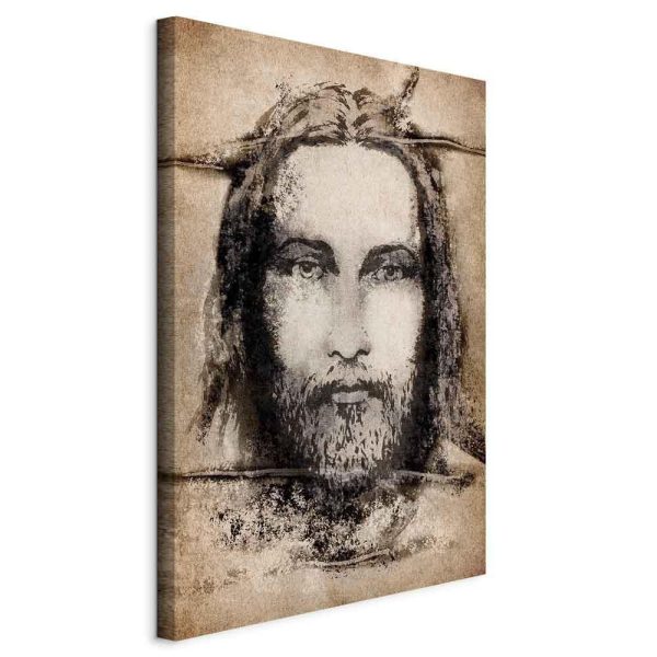 Tableau - Shroud of Turin in Sepia (1 Part) Vertical Tableau - Shroud of Turin in Sepia (1 Part) Vertical