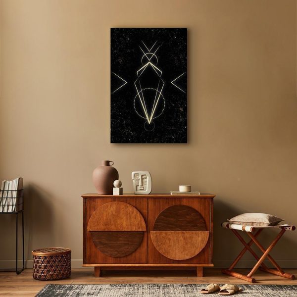 Tableau - Symmetry of Shapes (1-part) - Graphic Motif in Black Shade
