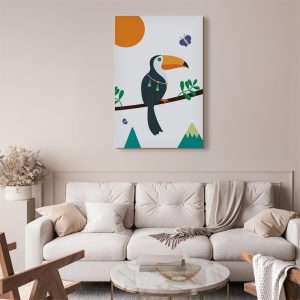 Tableau - Toucan And Butterflies (1 Part) Vertical