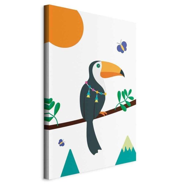 Tableau - Toucan And Butterflies (1 Part) Vertical Tableau - Toucan And Butterflies (1 Part) Vertical