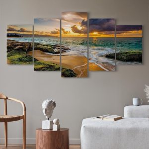 Tableau - Turquoise Sea (5 Parts) Wide