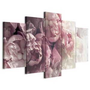 Tableau - Vintage Peonies (5 Parts) Wide