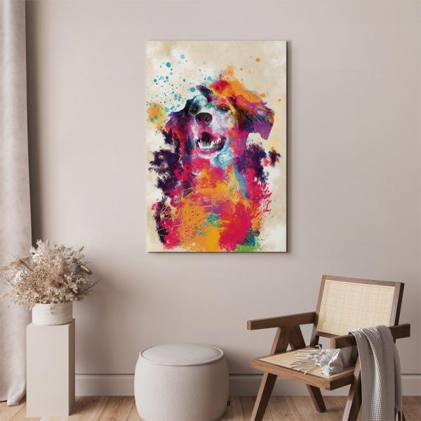 Tableau - Watercolor Dog (1 Part) Vertical