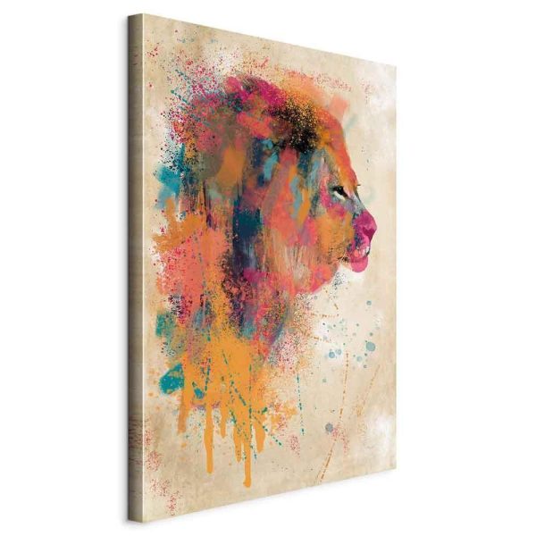 Tableau - Watercolor Lion (1 Part) Vertical Tableau - Watercolor Lion (1 Part) Vertical