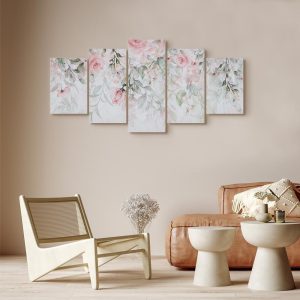 Tableau - Waterfall of Roses (5 Parts) Wide - First Variant
