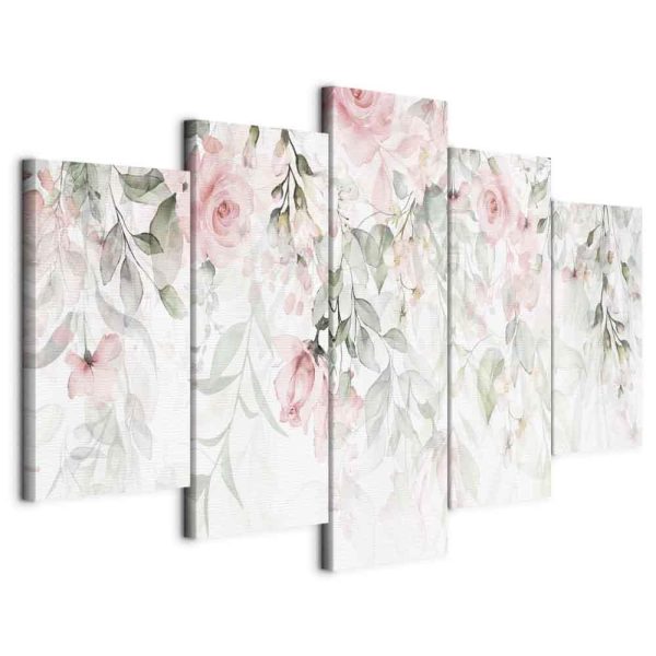Tableau - Waterfall of Roses (5 Parts) Wide - First Variant Tableau - Waterfall of Roses (5 Parts) Wide - First Variant