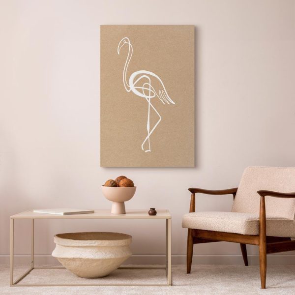 Tableau - White Flamingo (1 Part) Vertical