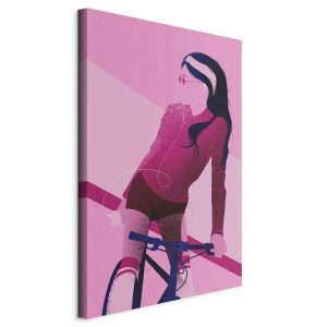 Tableau - Woman on Bicycle (1 Part) Vertical