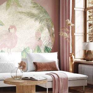 Papier Peint rond - Birds in the jungle