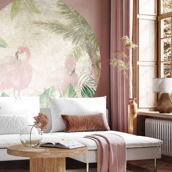 Papier Peint rond - Birds in the jungle Papier Peint rond - Birds in the jungle