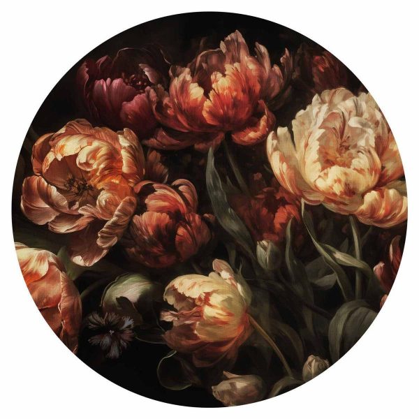 Papier Peint rond - Blooming tulips