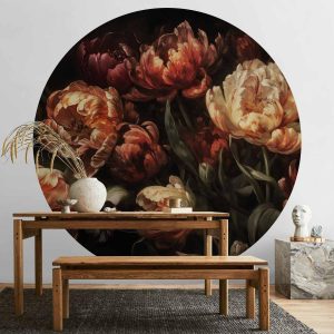 Papier Peint rond - Blooming tulips