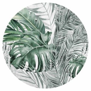 Papier Peint rond - Dense jungle