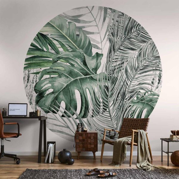 Papier Peint rond - Dense jungle