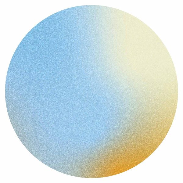 Papier Peint rond - Energetic gradient – gradient composition in vivid colours