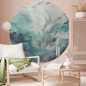 Papier Peint rond - Fish in the ocean