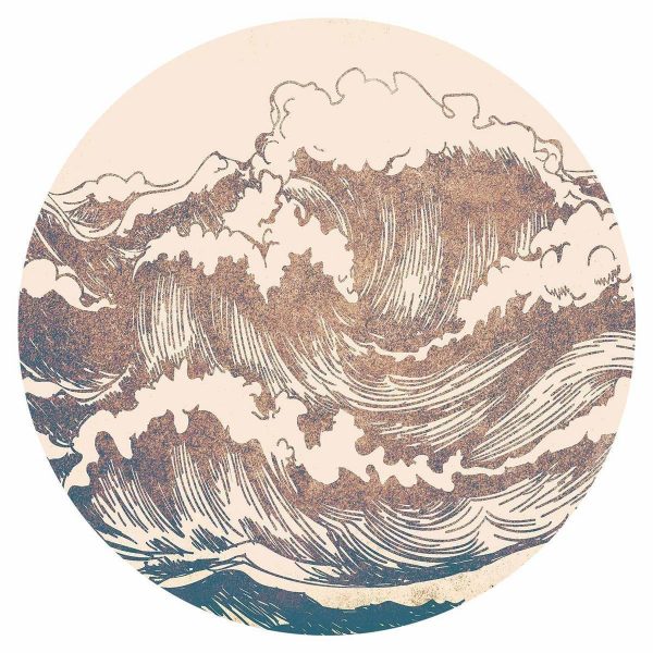 Papier Peint rond - Giant waves